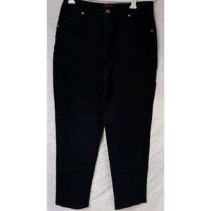 Gloria Vanderbilt Women 10 Short Black Stretch Hi Rise Straight Leg Jeans 28x29